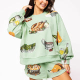 Mint Queen of Turkey Sweatshirt - Mint Green (Queen of Sparkles)