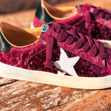 Merlot Sequin Sneaker