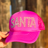 Pink Santa Bling Trucker Hat