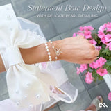 Case-Mate Special Edition Bow Ivory Pearl Beach Tote with Phone Pouch