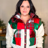 Tartan Plaid Patchwork Sherpa Jacket-(Brianna Cannon)