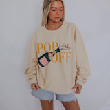 Pop Off Campus Crew Sweatshirt - Sand
