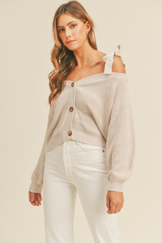 Aurelia Off Shoulder Sweater Blush