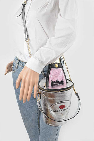 Champagne Bottle Cooler Iconic Crossbody Bag