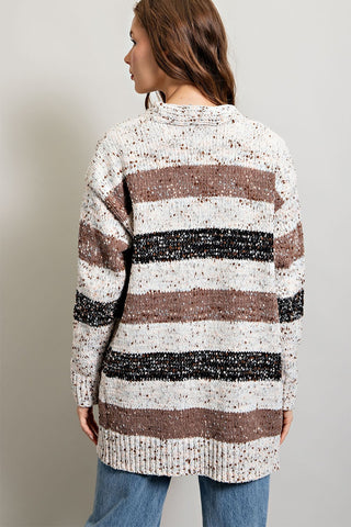 Colette Striped Sweater Cardigan Coco