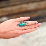 Large One Stone Turquoise Ring – Size 9