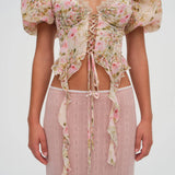 Emmaline Corset Top - Yellow Multi [For Love and Lemons]