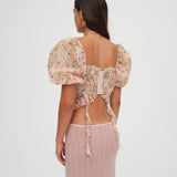 Emmaline Corset Top - Yellow Multi [For Love and Lemons]