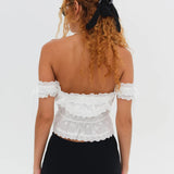 Marlowe Off-Shoulder Top - White [For Love and Lemons]