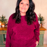 Softies Marshmallow Reverse Seam Bracelet Lounge Set –Cherry Cola