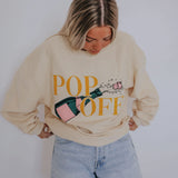 Pop Off Campus Crew Sweatshirt - Sand