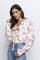 Harper Floral Bouquet Cropped Cardigan - Pink