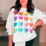 Light Grey Sweetheart Sweatshirt-Queen Of Sparkles