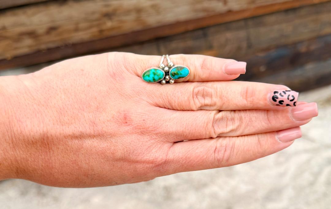 2-Stone Sonoran Gold Ring – Size 5