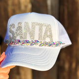 White Santa Trucker Hat