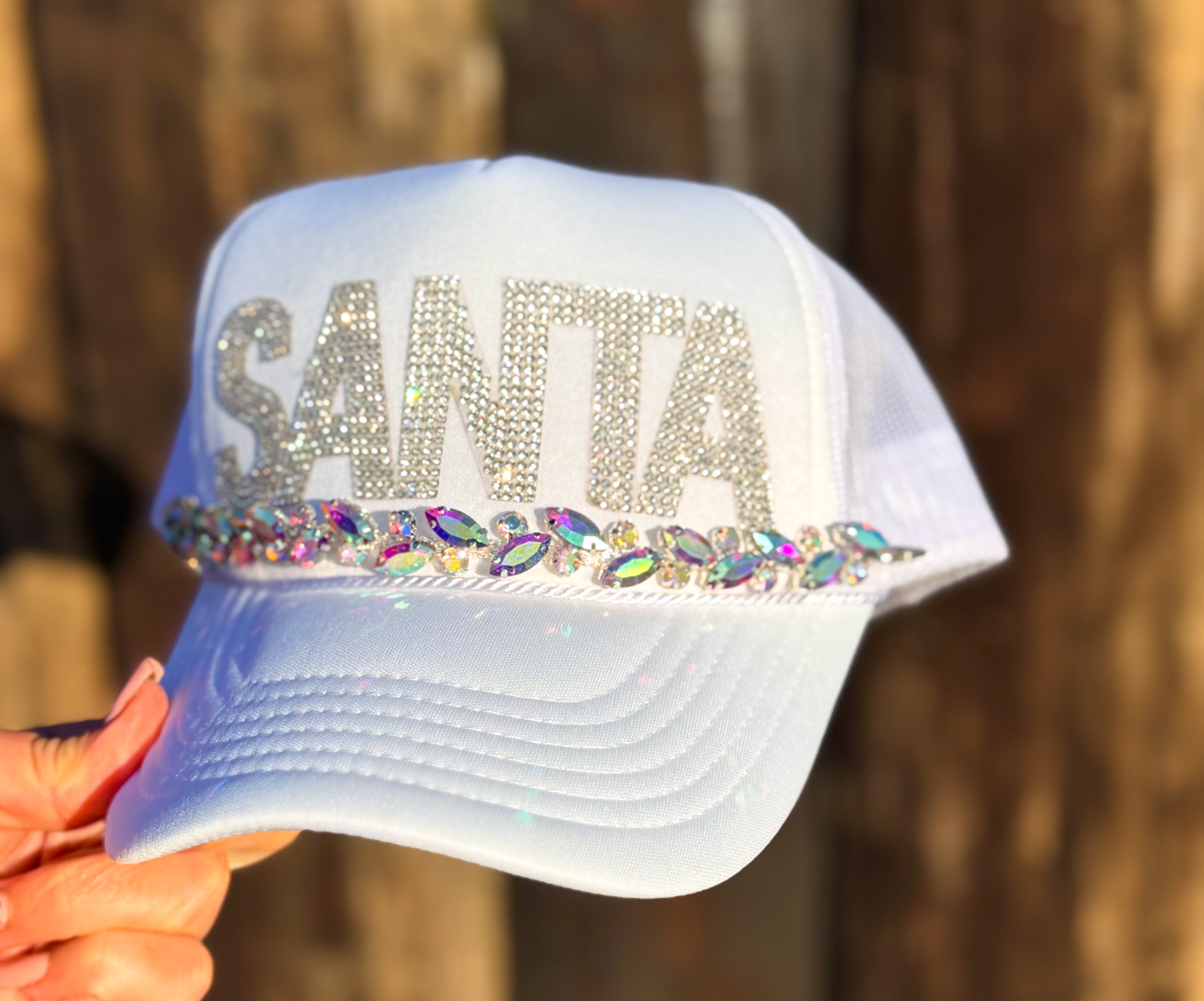 White Santa Trucker Hat