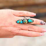 3-Stone Turquoise Ring – Size 7 3/4