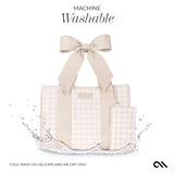 Special Edition Jelly Tote w/ Phone Pouch – Latte Gingham Bow | Case-Mate