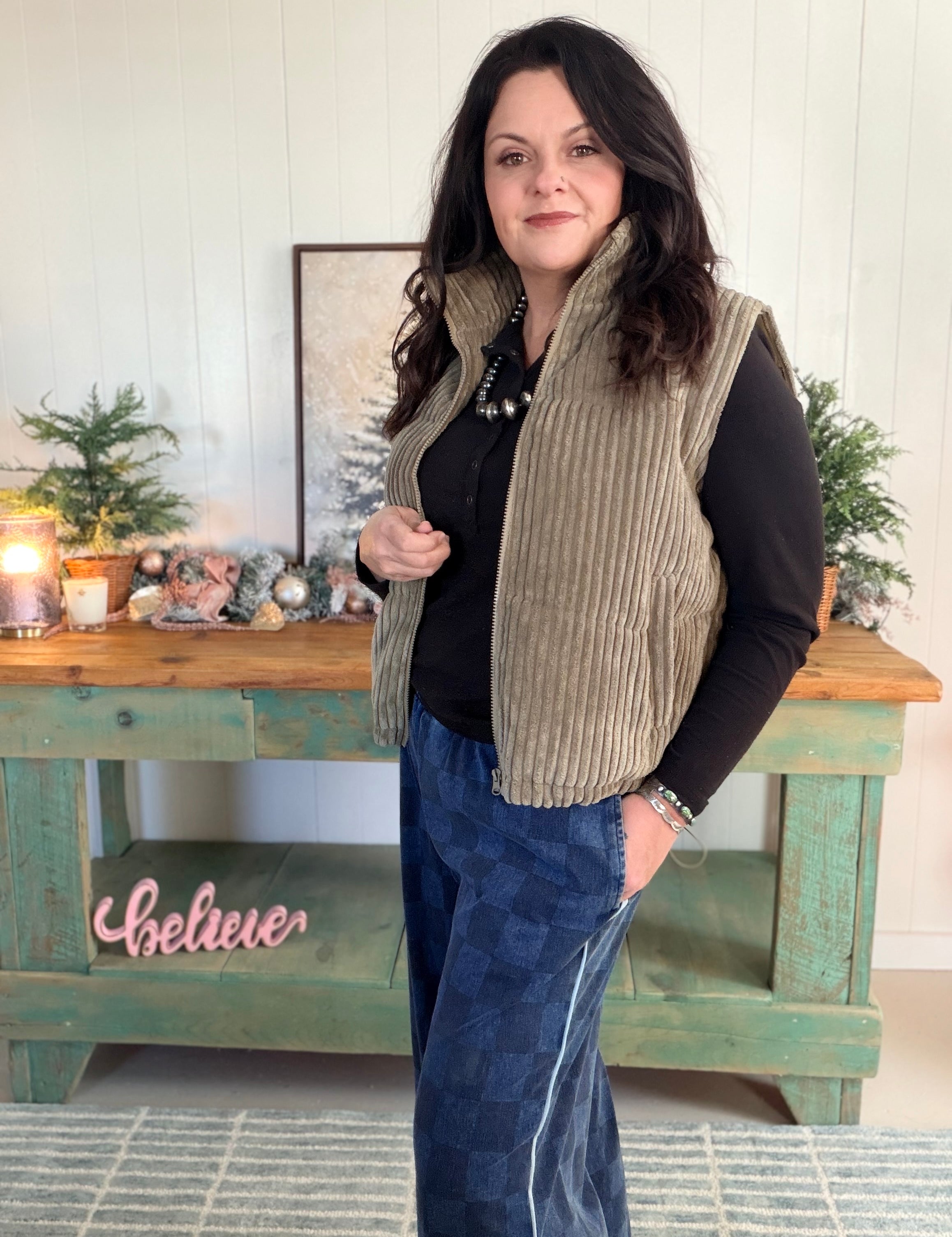 Victory Denim Check Pant