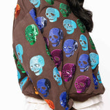 Preorder Rainbow Skulls Sweatshirt - Brown Rainbow [Queen of Sparkles]