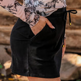 Refined Denim Stretch Skort Black Wash