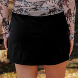 Refined Denim Stretch Skort Black Wash