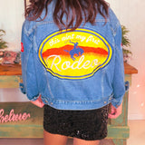 Embroidered Western Denim Trucker Jacket