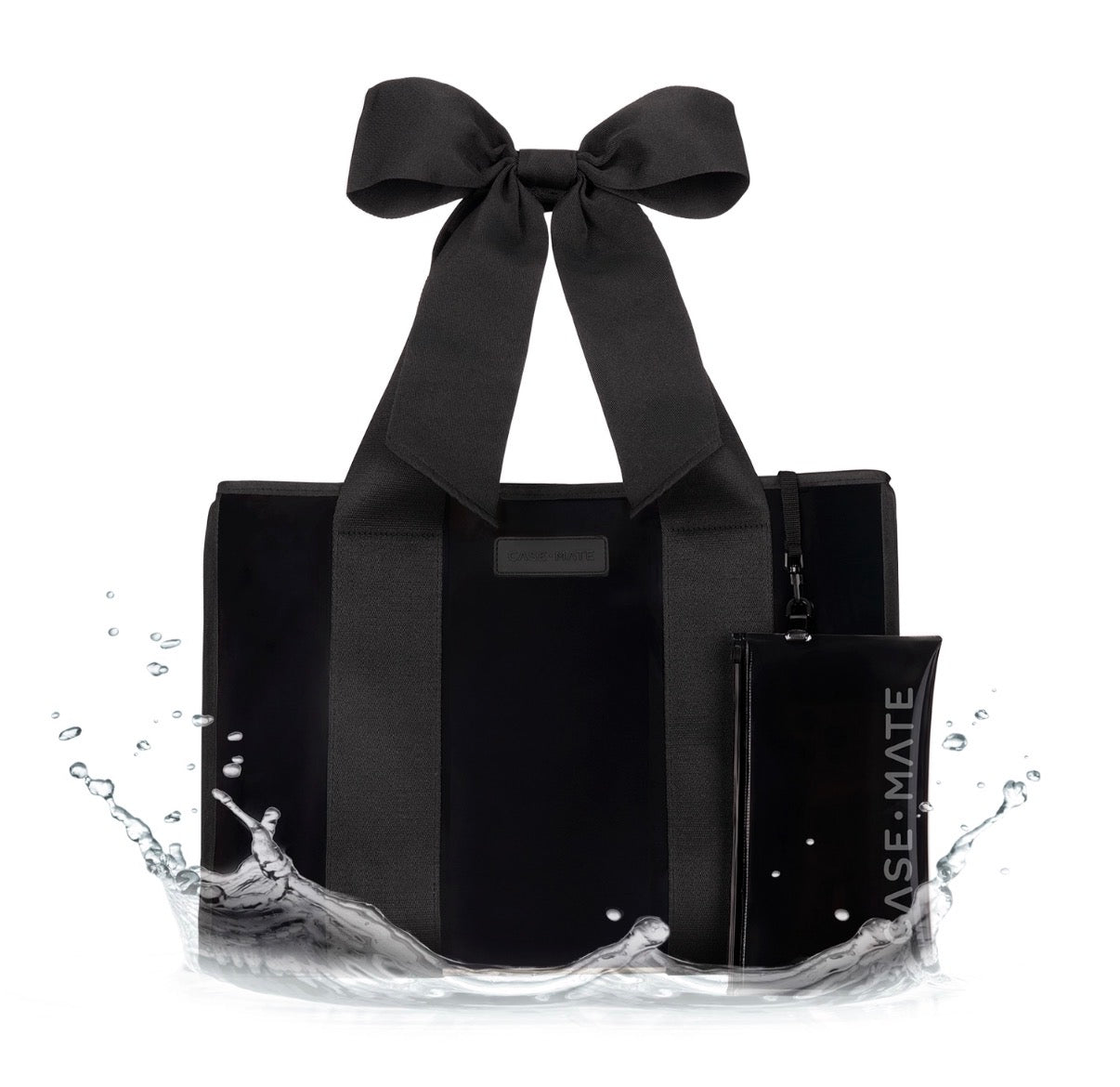 Case-Mate Special Edition Bow Midnight Black Jelly Tote w/ Phone Pouch