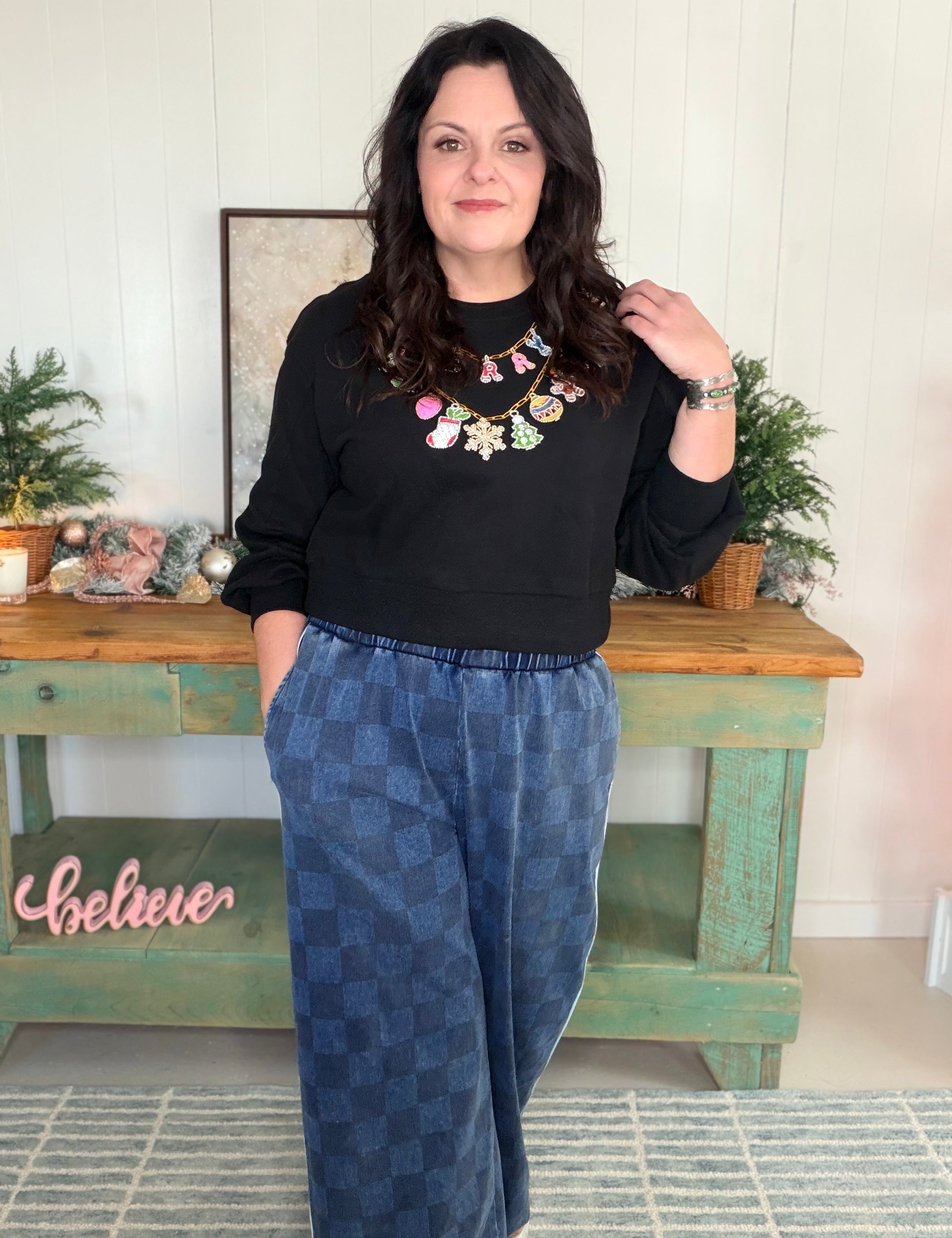 Victory Denim Check Pant