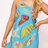 Multi Shell One Shoulder Cotton Dress - Multi [Queen of Sparkles]