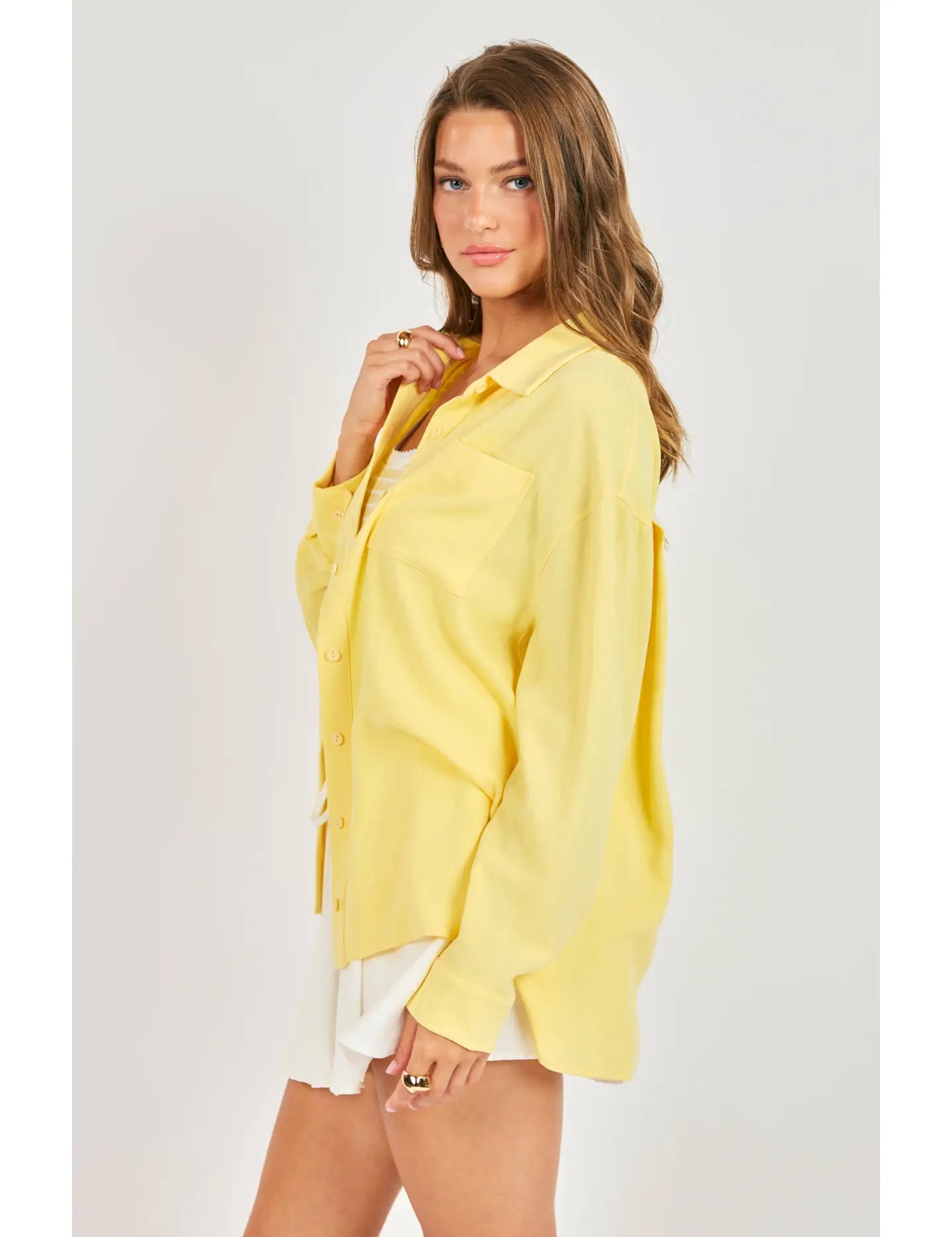 Sugarloaf Button Up Shirt - Butter