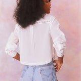Embellished Rosaway Top - True White [LoveShackFancy]