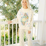 Beige & Lavender Polka Dot Sparkle Logo Sweatshirt - Queen of Sparkles