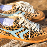 Leopard and Baby Blue Sneaker
