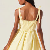 Helia Bow Front Midi Dress - Lemon [ASTR]