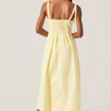 Helia Bow Front Midi Dress - Lemon [ASTR]
