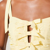 Helia Bow Front Midi Dress - Lemon [ASTR]
