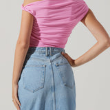 Fiora One Shoulder Bodysuit Pink