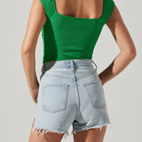 Ninette V Neck Bodysuit Green