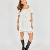 Misty Layered Lace Mini Skirt - Ivory