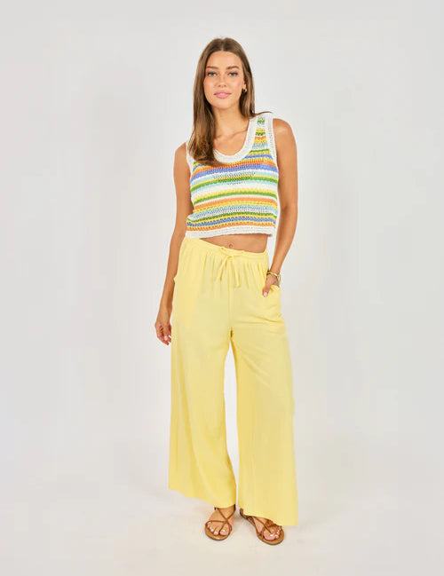 Sugarloaf Elastic Waist Pants - Butter