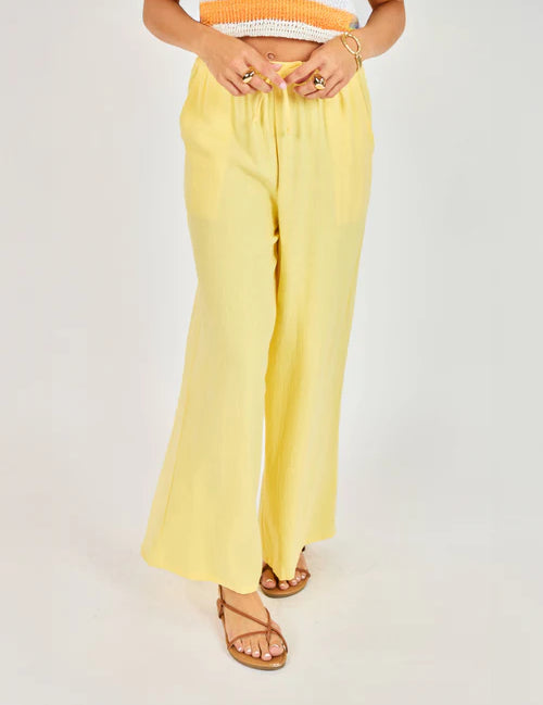 Sugarloaf Elastic Waist Pants - Butter