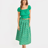 Radiate Cap Sleeved Top - Green