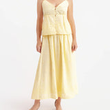 Beachglass Embroidered Maxi Skirt