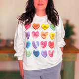 Light Grey Sweetheart Sweatshirt-Queen Of Sparkles