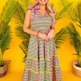 Rainbow Parquet Maxi Dress - Rainbow [Brianna Cannon]