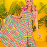 Rainbow Parquet Maxi Dress - Rainbow [Brianna Cannon]