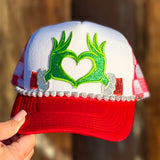 Grinch Trucker Hat with Chain