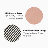 Round Striped Skin Care Case with Handle