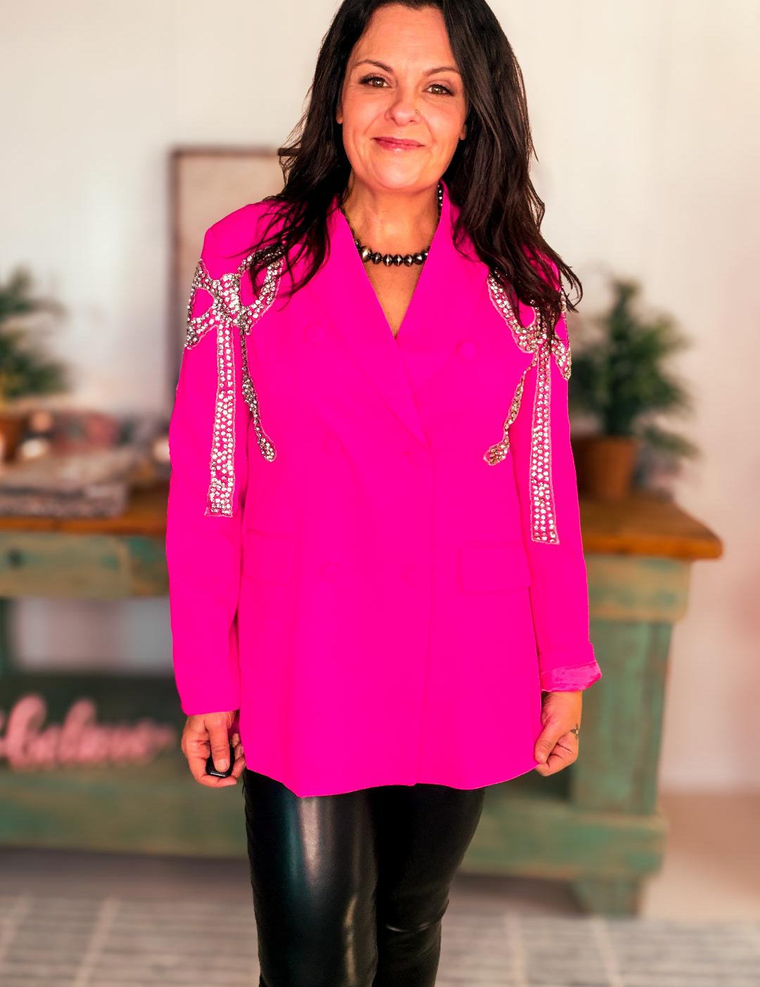 Quinn Hot Pink Blazer – BuddyLove
